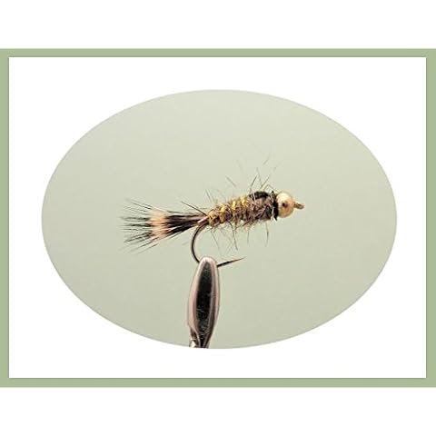 6 Pack of Goldhead Hare Ear Nymph, Trout Flies Choice (10/12) Cover
