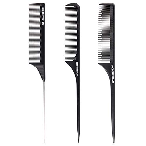 3 sytle Rat tail Styling combs Parting combs Teasing combs hair combs for women（3 Pack）