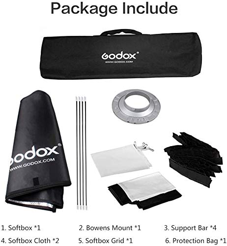 Amazon | GODOX 60x60cm ポータブルソフトボックス Bowensマウント
