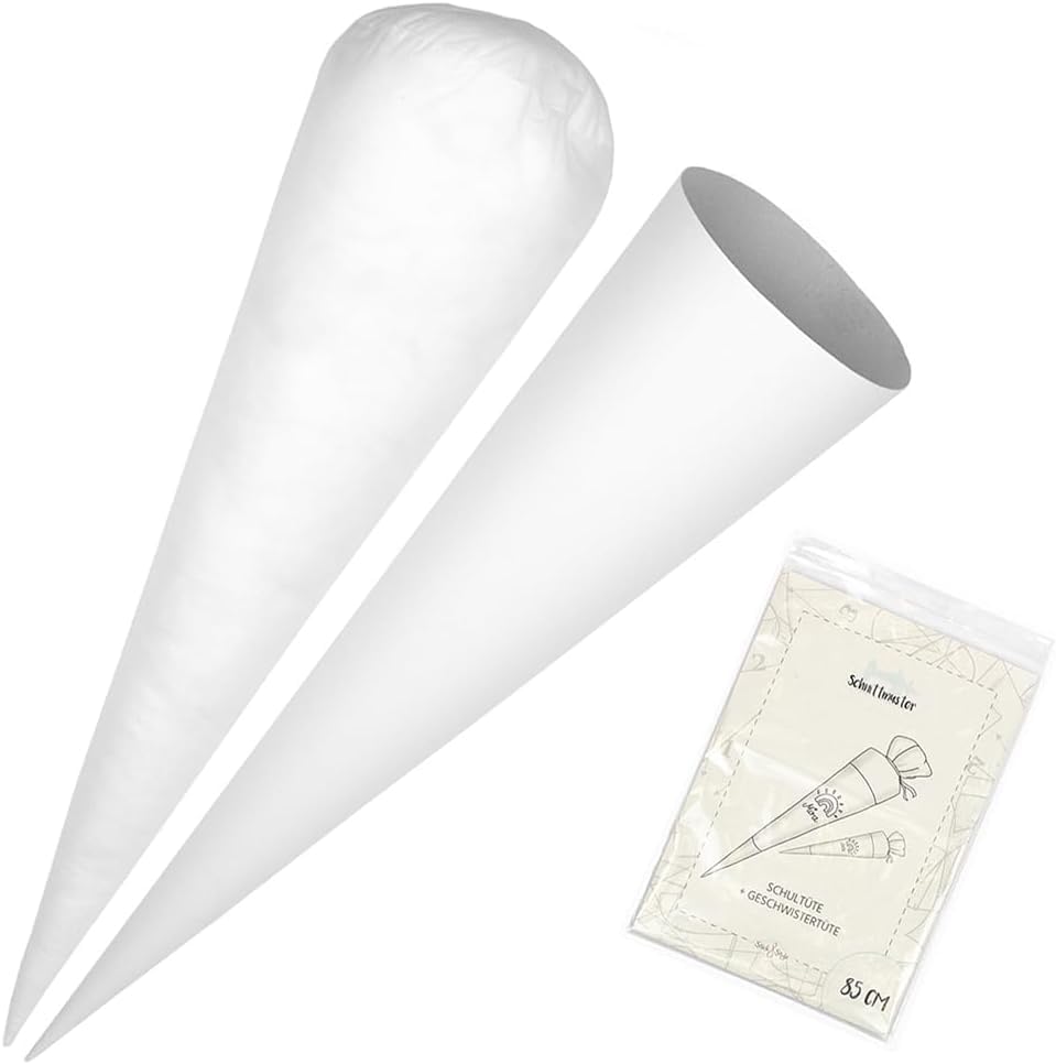 Set Rohling + Kissen für Schultüte inkl. Schnittmuster 70 cm 85 cm DIY Bastelset Nähset (85 cm)