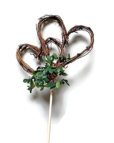 Small Wedding Cake Topper in Rustic Forest Theme