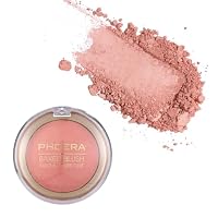 Phoera Baked Powder Blush – Richly Pigmented & Buildable, Multi-Tonal Mineral Blush for a Youthful Glow, Satin & Shimmery Shades, Available in 6 Shades (203 Ethereal, One Size)