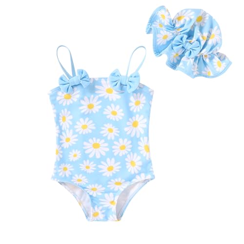 YOUNGER TREE Toddler Baby Girl Swimsuit Infant One Piece Bathing Suits with Hat Newborn Summer Beach...
