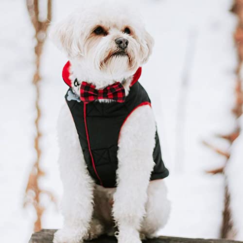 Image of Gooby Sports Vest Dog Jacket, Black, X-Large | Fleece-lined, water-resistant outer; 3-point hook-and-loop fit; Reflective lining; Leash attachment