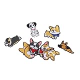 WEKAMOS 8 Stück Teiliges Hund Aufnäher Cartoon Hunde Stickerei Patches für Kleidung DIY Reparatur Langlebig und Waschbar für Jacken Rucksäcke und Jeans