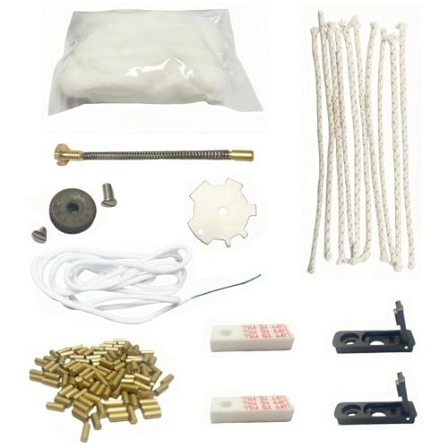 Lighter Repair Kit, Flint and Wick Set Compatible with Zippo Lighters, Includes Flint Striker Wheel,Flints, Copper Core Wicks,Springs, Cotton Fill, Felt Pads, Wick with Needle and Installation Tool