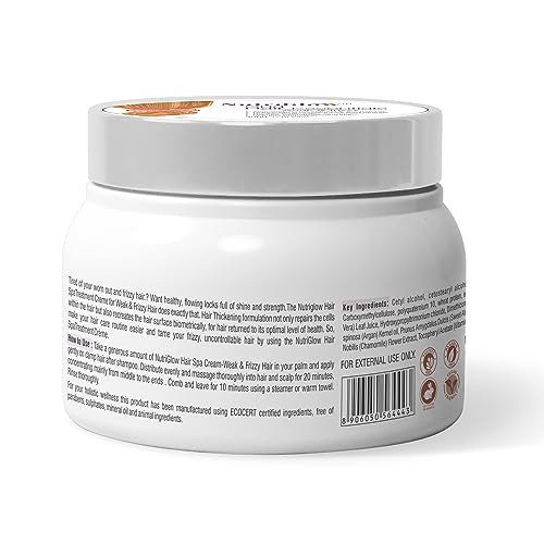 Nutriglow Hair Spa Cream With Volumizing & Shine Lock Formula For Weak & Frizzy Hair, 300g - Image 2