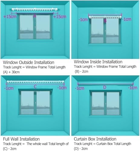 Low Profile Double Curtain Track | Adjustable Ceiling Mount Room Divider Rail, Cuttable Aluminum Rod for Home & Office (4ft-20ft) - Versatile, Easy Install, Sleek Design
