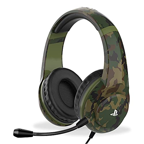 4Gamers Offiziell Lizenziertes Pro4-70 PS5/PS4 Headset – Woodland Camouflage