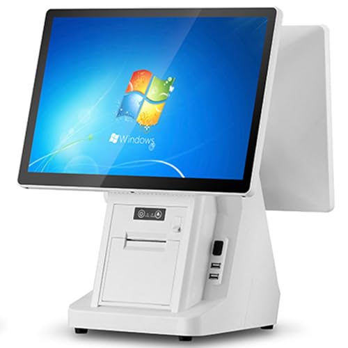 Caja registradora para pequeñas empresas, ángulo de pantalla ajustable, 8 GB de RAM, 128 GB de almacenamiento, ideal para tiendas de conveniencia, supermercados, restaurantes y cafeterías