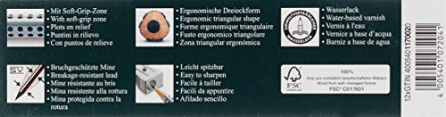 Faber-Castell Matita Grip 2001 2B, 12 Pezzi &