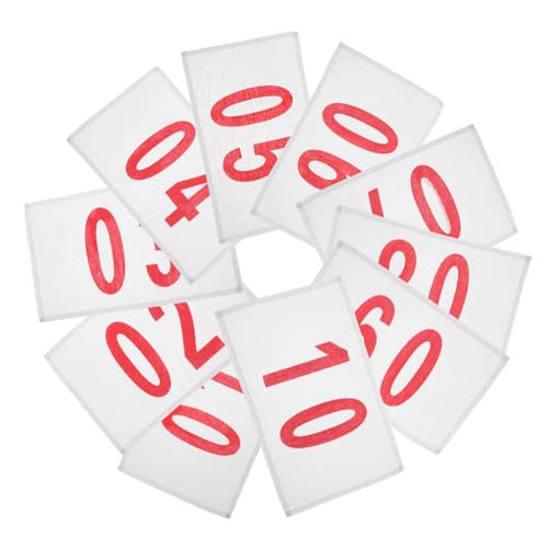 SUPVOX 10pcs Running Bibs Tearproof Numbers for Competitions Lightweight Race Tags for Marathons and Athletic Events Large Readable Digits