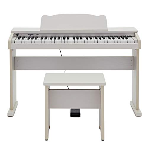 Piano Numérique Junior JDP-1 par Gear4music Blanc - Les Beatles, Paul McCartney, John Lennon, RIngo Starr, George Harrison Piano Numérique Junior JDP-1 par Gear4music Blanc – Image 3