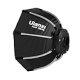 VIJIM 40CM Mini Bowens Mount Octagon Softbox Octagonal Speedlite, Studio Flash, Speedlight Umbrella Softbox with Carrying Bag, Lightweight Compatible with Ulanzi 40W/40W Pro/60W Video Light