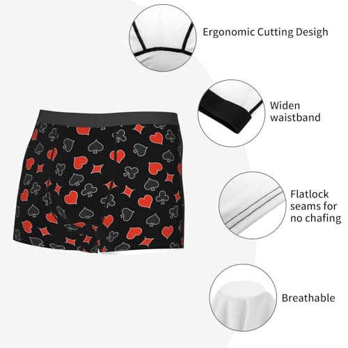 Poker Creative Symbols Print Underwear For Men Comfy Cozy Holiday Boxer Briefs 5