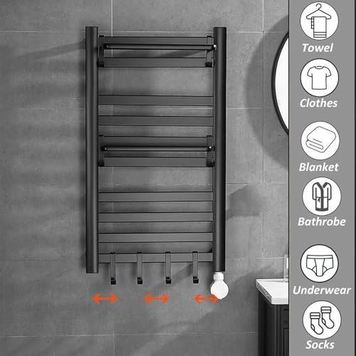 Tendedero de aluminio negro con diseño de línea izquierda 5