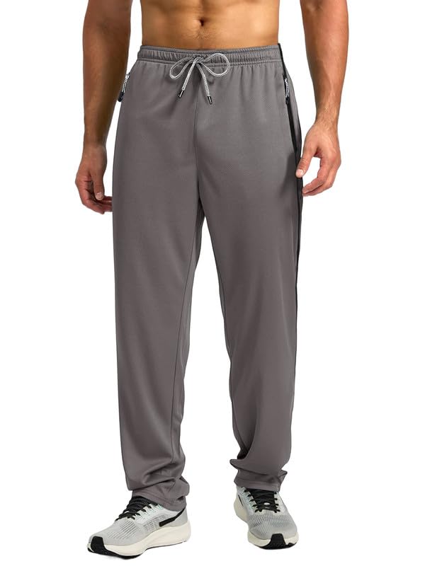 Image of Pinkmint Men's Cotton Comfort Fit Drawstring Track Pants with Side Pockets | Relaxed Fit | Men's Cotton Joggers