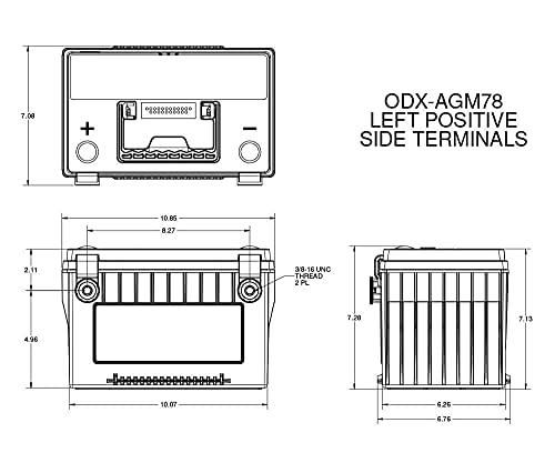 Odyssey Battery ODX-AGM78 Extreme Series AGM Battery - Thumbnail 3