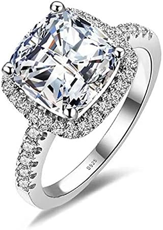 1 1/5 CT Cushion Shape White Cubic Zirconia Halo Womens Wedding Engagement Ring in 14K White Gold Plated 925 Sterling Silver (1.20 Cttw)