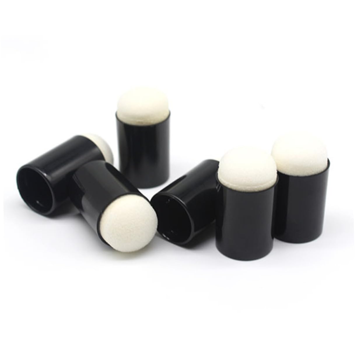 Cuscinetto per Timbri per Ragazzo Ragazza 40 Pezzi Nero per DIY | Spugna in Plastica Leggera, Set per Craft e Finger Stamping, Uso Timbri Personalizzati