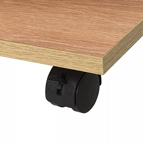 Table basse moderne pour petits espaces salon et bureau marron chêne - 7