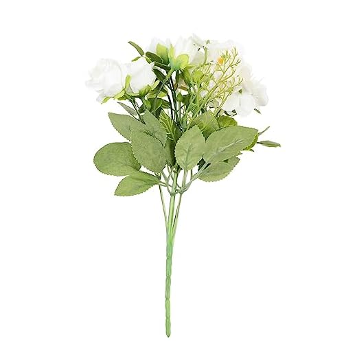 PRETYZOOM Ramo De Rosas Margaritas Rama De Rosa Artificial Flor De Margarita Falsa Tallos De Margarita Falsos Ramo De Flores Falsas Blanco Flores De La Boda Interior El Plastico Novia