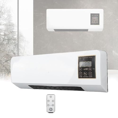 BOodLo Wall Mounted Mini Air Conditioner-Cooling And Heating Air Fan 2000W 2 in 1 Portable Ac And Heater Combo with Remote Control for Home Bathroom B