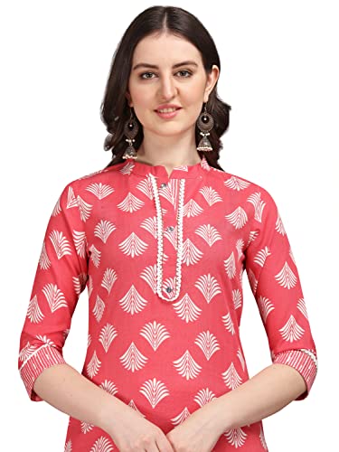 Image of NAINVISH Cotton Blend Floral Regular Women's Kurtas & Kurtis