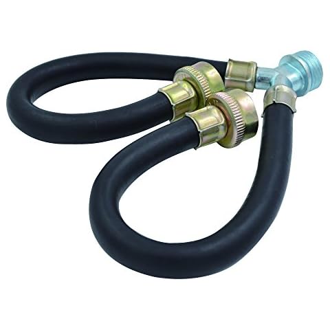 TT FLEX Rubber Washing Machine Y Mixer Hose Connector, 3/4" Fittings, 1 ft (12") Length Cover