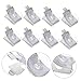 STOBOK 20Pcs Glass Shelf Support Clips Freezer Shelf Bracket Pegs Non Slip Cabinet Shelf Holders for Bookcases Closets and Kitchen Cabinets Easy Tool Installation