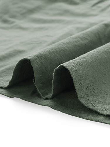 Allegra K Women's Short Sleeve Collared Cropped Coverall Button Down Tie Waist Cotton Cargo Jumpsuit Large Green #TOP5