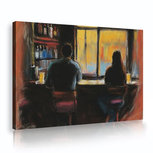 Peintures abstraites de couple OSHIONARTE pour réchauffer l'ambiance d'une taverne ou d'un café