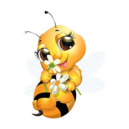 Vinilo decorativo abeja metal removible color amarillo