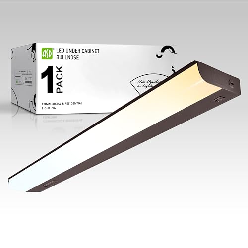 Image of ASD LED Under Cabinet Lighting Hardwired, 24 Inch 12W 2700K-5000K Selectable, 1051LM, CRI90+, Direct Wire Linkable Under Counter Lights for Kitchen, Dimmable Under Cabinet Lights, Bronze, UL Certified