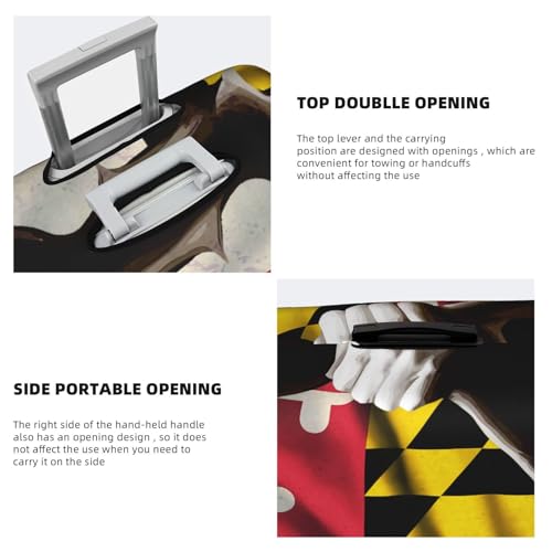 Travel Luggage Cover Vintage Torn Broken Maryland Flag Fashion Washable Baggage Suitcase Protector Fit For Luggage X-Large4