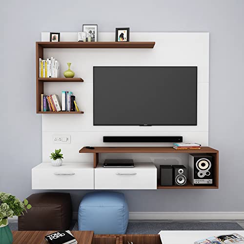 WOODBUZZ Vincent Wall Mount TV Panel | Up to 55 Inch TV | Frosty White WOODBUZZ Vincent Wall Mount TV Panel | Up to 55 Inch TV | Frosty White