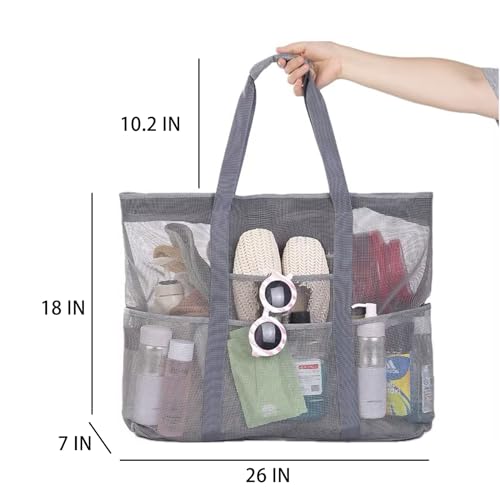 Bolso de ducha grande de malla portátil y de secado rápido miniatura 2
