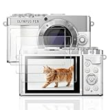 OLYMPUSカメラ対応 OM SYSTEM PEN E-P7 / E-PL10 / E-PL9 用の フィルム 【3枚】 ガラスフィルム 指紋防止 液晶 保護フィルム 旭硝子素材製 硬度9H 強化ガラス 高透過率 気泡ゼロ 自動吸着 スクラッチ防止 高感度 RCH-EP7-XJ3