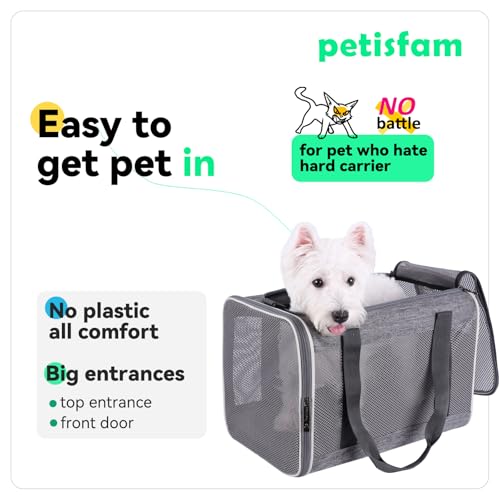 petisfam Soft Pet Carrier Bag for Cats and Puppy Under 20 lbs. Sturdy, Safe, Comfortable and Lightweight - Image 3