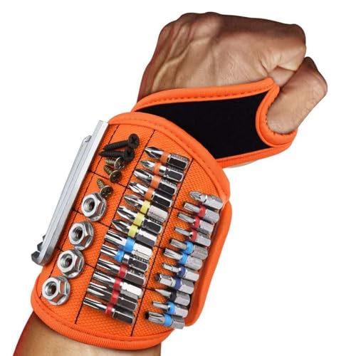 Pulsera magnética para herramientas, pulsera magnética elástica para cinturón de herramientas | organizador antiderrapante para mechas y clavos, ideal para electricista taller, garaje, bricolaje
