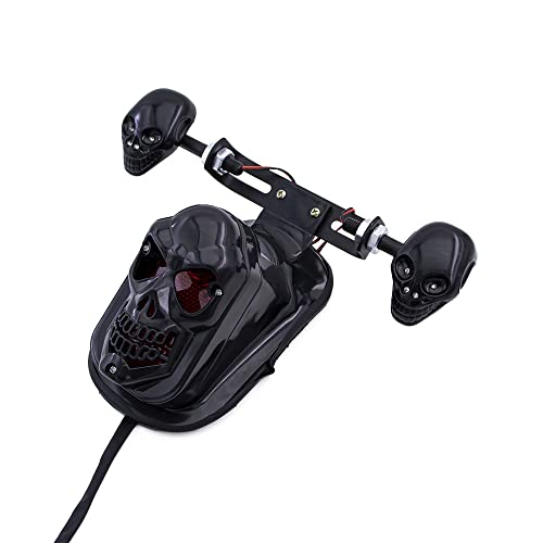 Motocicleta Crânio Preto Luz Traseira Travão Sinal Traseiro 12V Para Harley Chopper Custom