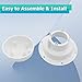 BESULEN RV Plumbing Vent Caps, Sewer Vent Cover Caps Kit for RV Trailer Camper Motorhome, 2 Pcs RV Roof Vent Cover Replacement for 1 to 2 3/8 Inch Pipe, White Plastic Roof Cover Car Accessories