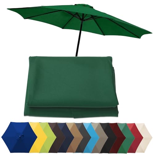 Toldo de recambio para sombrilla de 2 metros con lona impermeable verde