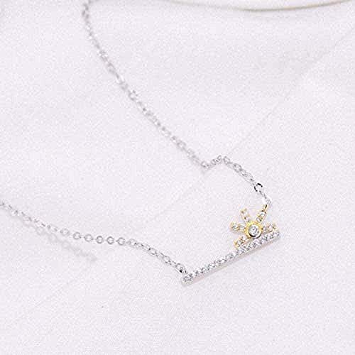 Preisvergleich Produktbild CKAWM Halskette Elegante Kragen Damen Sonnenblume Temperament Frische Literarische Blume Silber Farbeclavicle Weibliche Halskette Halskette