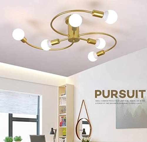 Image of Avior Low Height Ceiling Lamp, Chandelier for Living Room, Restaurant Lamps and Hotels (Golden) (Gold..)