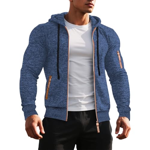 RTTUIOP Jackets For Men Hoodies For Men Long Sleeve Hoodies Active Winter Fashion Zipper Jacket Solid Color Slim Warm Hoodie4