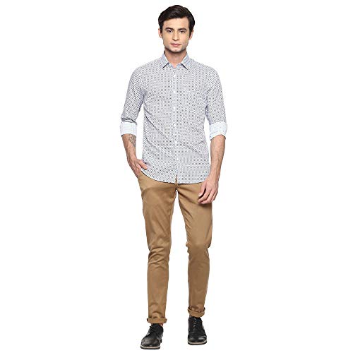 Image of Colorplus Men's Print Regular Fit Shirt