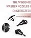 Xislet Windshield Washer Nozzle and Hood Insulation Retainers, Windshield Sprayer Nozzle for Jeep, Dodge Ram, Chrysler Pt Cruiser Replaces OEM #: 5113049AA, 4805742AB, 4805742AC, 55077460AA, 2 Pack