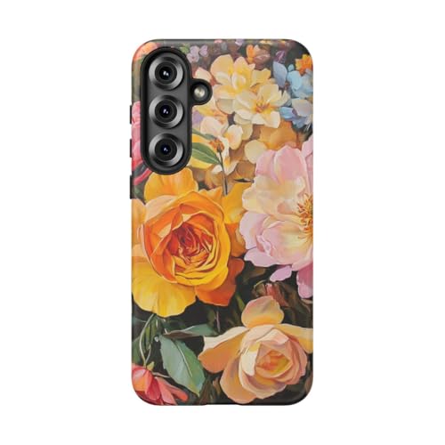 Coque bouquet floral coloré Galaxy S25 Plus pour égayer vos sorties en terrasse