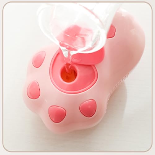 Image of Cat steam brush，Pet steam brush，Cat steam brushes for indoor cats，3 In 1 Cat Steamy Brush,Cat brush with steam，Dog brush，Cat hair steam brush (Beige Avocado) (Beige Avocado) (Pink Cat Paw)